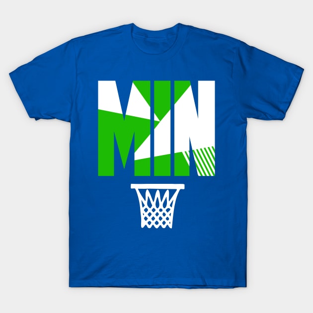 Minnesota Throwback Basketball MIN T-Shirt by funandgames